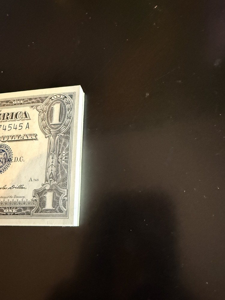 1957-B $1 Silver Certificate Original BEP Partial Pack Sequential Notes B UNC