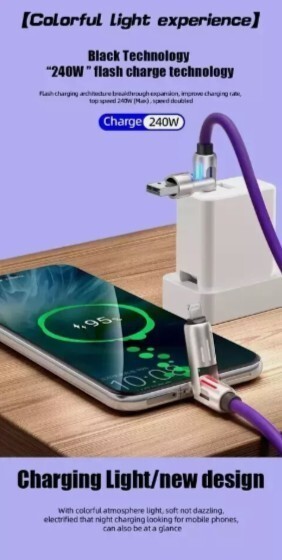 4 in 1 Multi-USB Charging Cable - MAX 240W Fast Charging/With USB A+Type-C 6.6ft