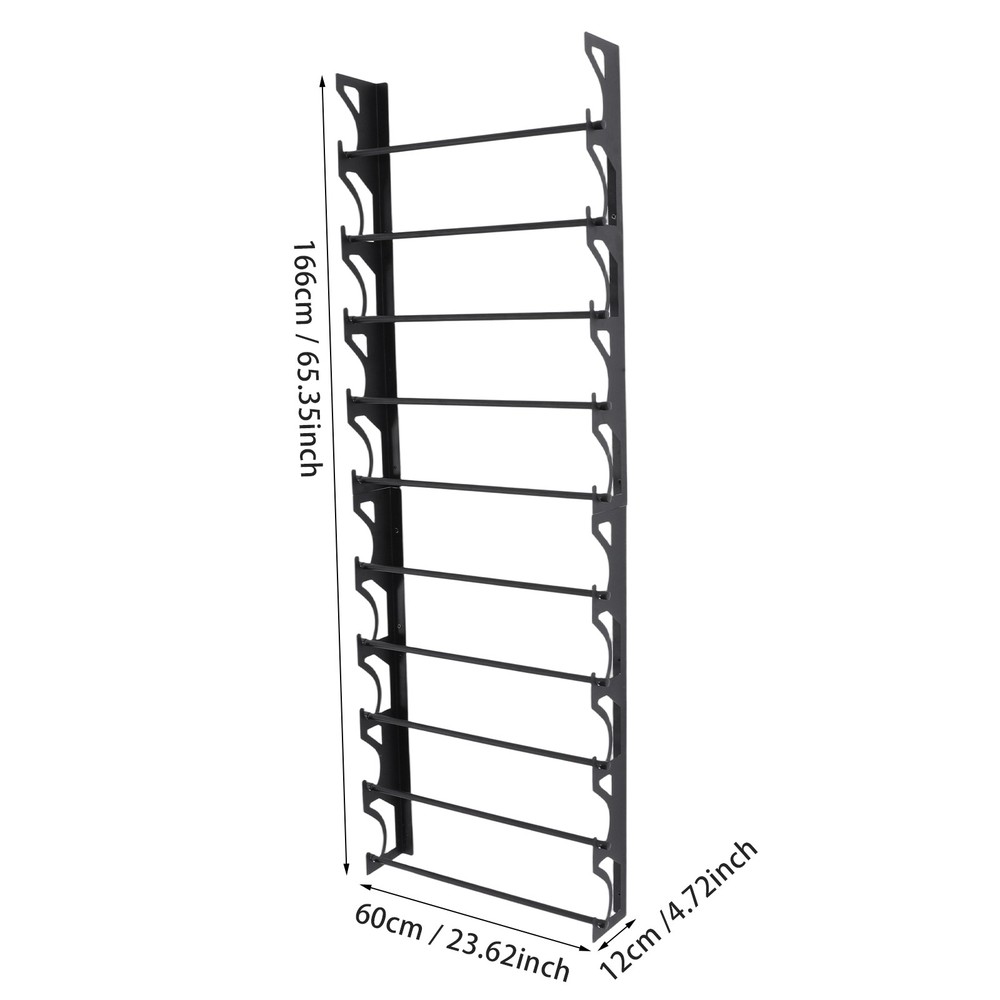 10 Tier Vinyl Roll Holder Wall Mounted W/ Adjustable Brackets For Craft Workshop