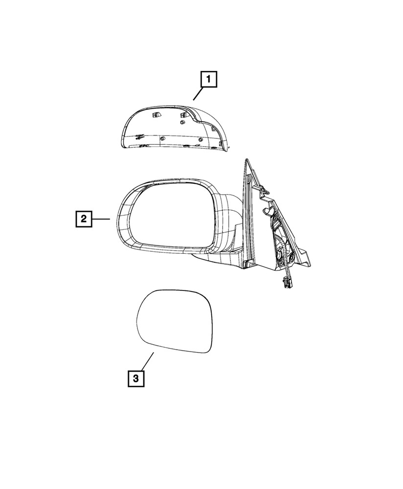 Genuine Mopar Mirror Cap Right 5NF06TZZAA
