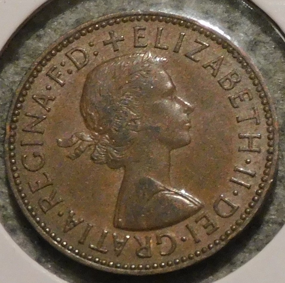 British Half Penny - 1958 - Queen Elizabeth II