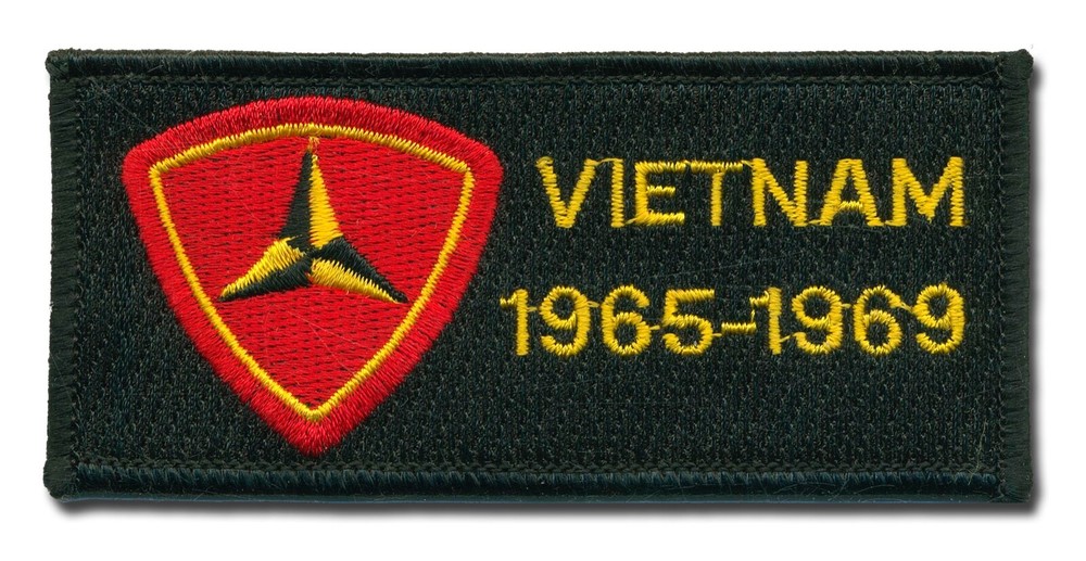 USMC 3rd Marine Division Vietnam War Dates Patch   L210