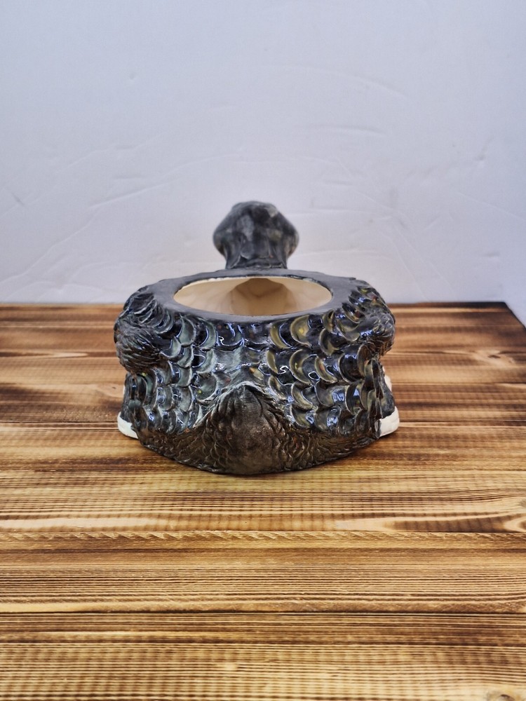 Kewl Kid Ceramic Duck Planter - Black With Sneackers.