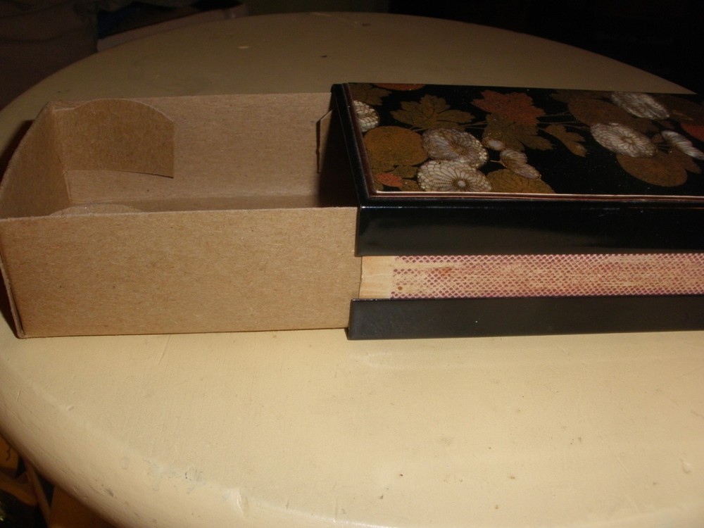 Vintage Japanese Laquerware Kitchen Match Box Caddy Holder