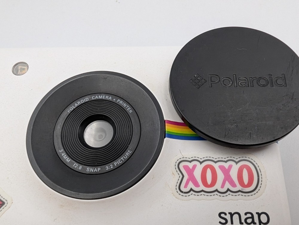 Polaroid Snap Instant Digital Camera Built in Printer White Tested And Working!