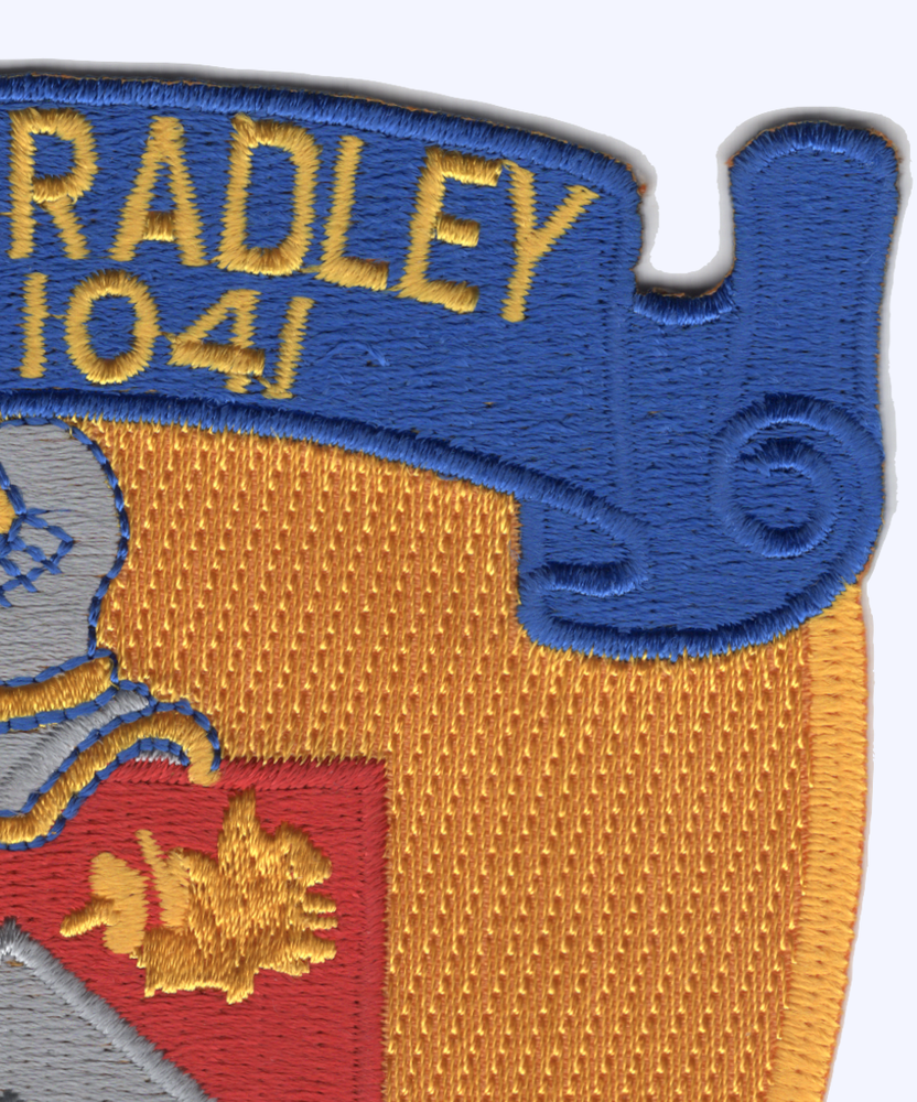 DE-1041 USS Bradley Destroyer Escort Ship Patch