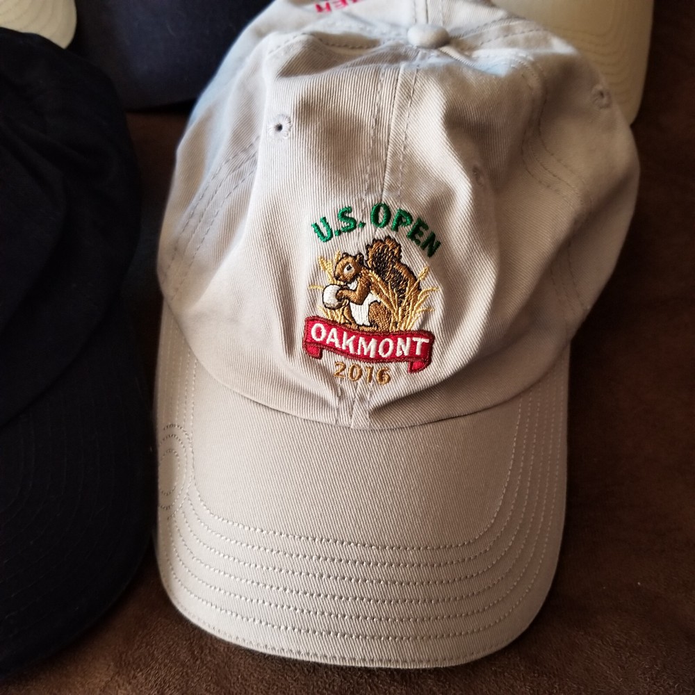 5 US OPEN USGA MEMBERS GOLF HATS 2000, 2011, 2012, 2016 AND 2017