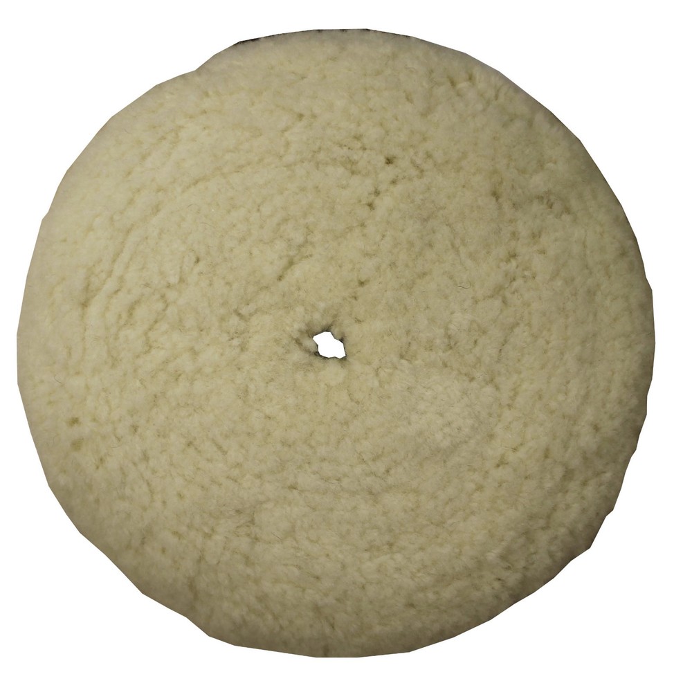 Wool 9" HEAVY CUT Automotive Buffing Pad Single-Sided (6" Hook and Loop) SS-WOOL
