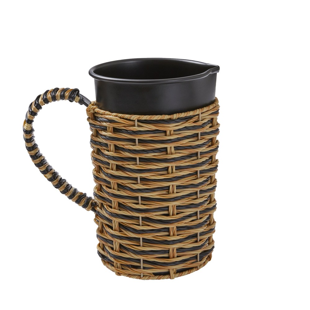 Galvanized Pitcher Black