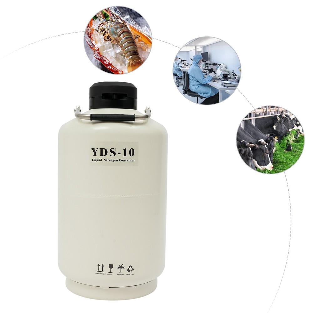 10L Liquid Nitrogen Container Liquid Nitrogen Tank Nitrogen Cryogenic Container