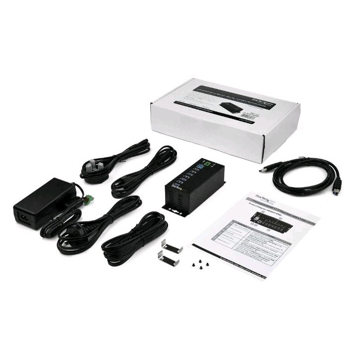 StarTech.com 7 Port USB Hub with Power Adapter, 5 Gbps Hub, Usb