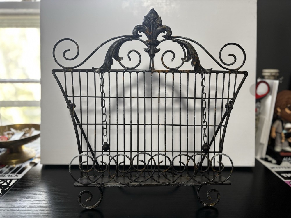 Antique Style Metal Book Stand With Weights