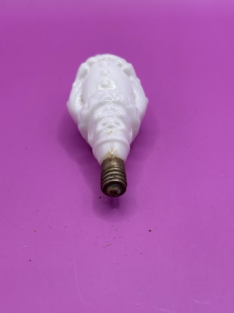Vintage Milk Glass Clown Mini Light Bulb