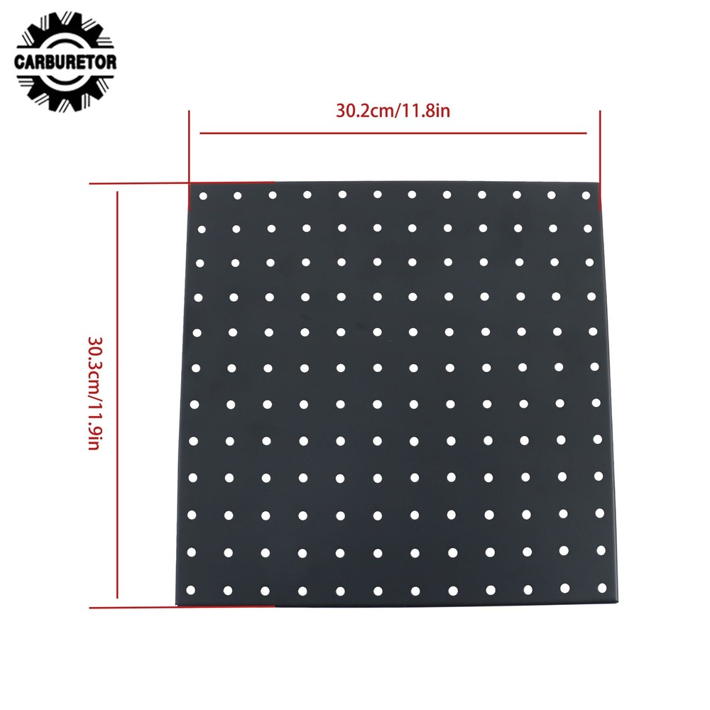 4 Pack 12 × 12 Inch Metal Pegboard Panel Wall Organizer Panel Storage Hanger