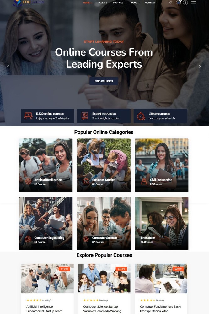 Education/School/Learning Website - Free Installation