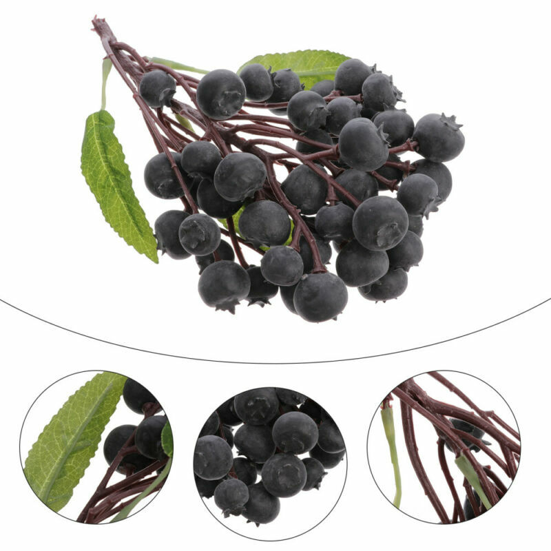 1Pc Artificial Fruit Decor Photography Props Blueberry Picks Artificial