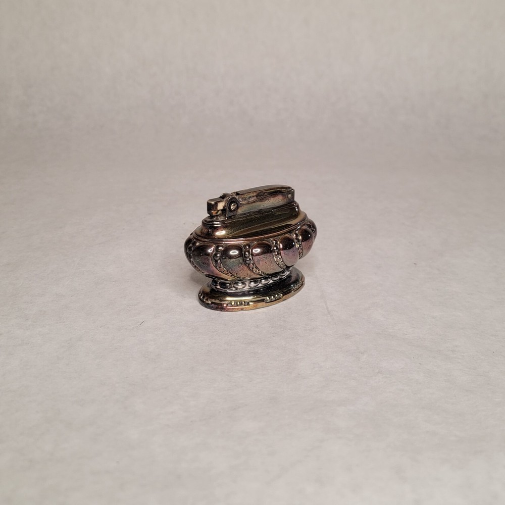 Ronson "Crown" Table Lighter, Silverplate, Mid Century, Art Deco, Vintage