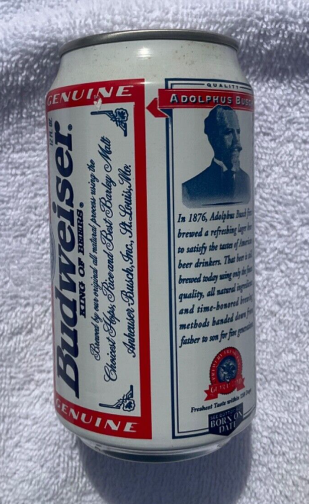 Budweiser 12 oz Error Beer Can
