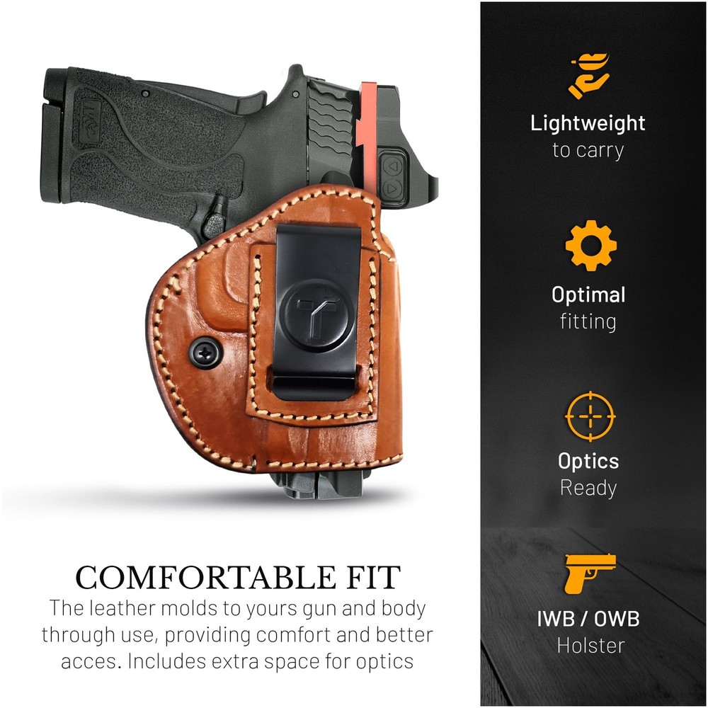 IWB/OWB Optic Ready Holster for 1911, Shield 380 EZ 3"