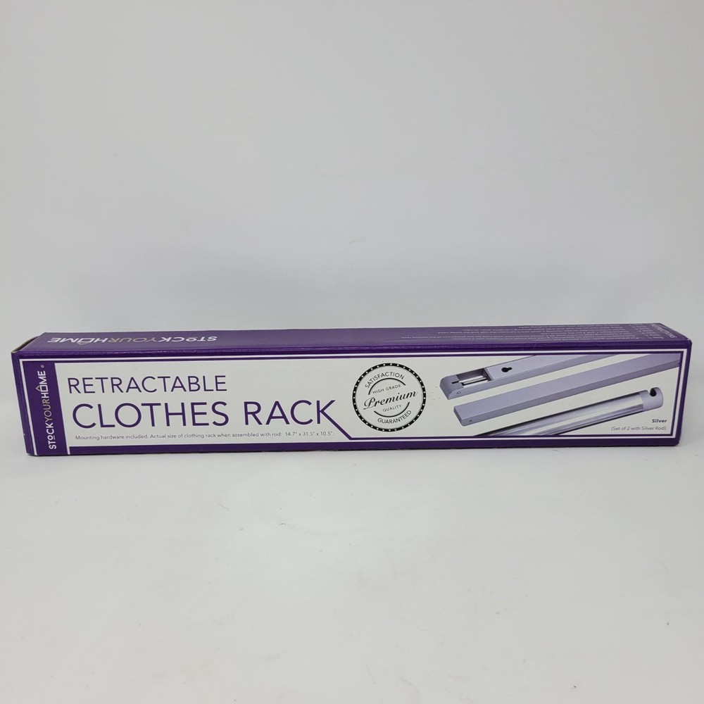 Stackable Retractable Clothes Rack For Laundry & Storage New