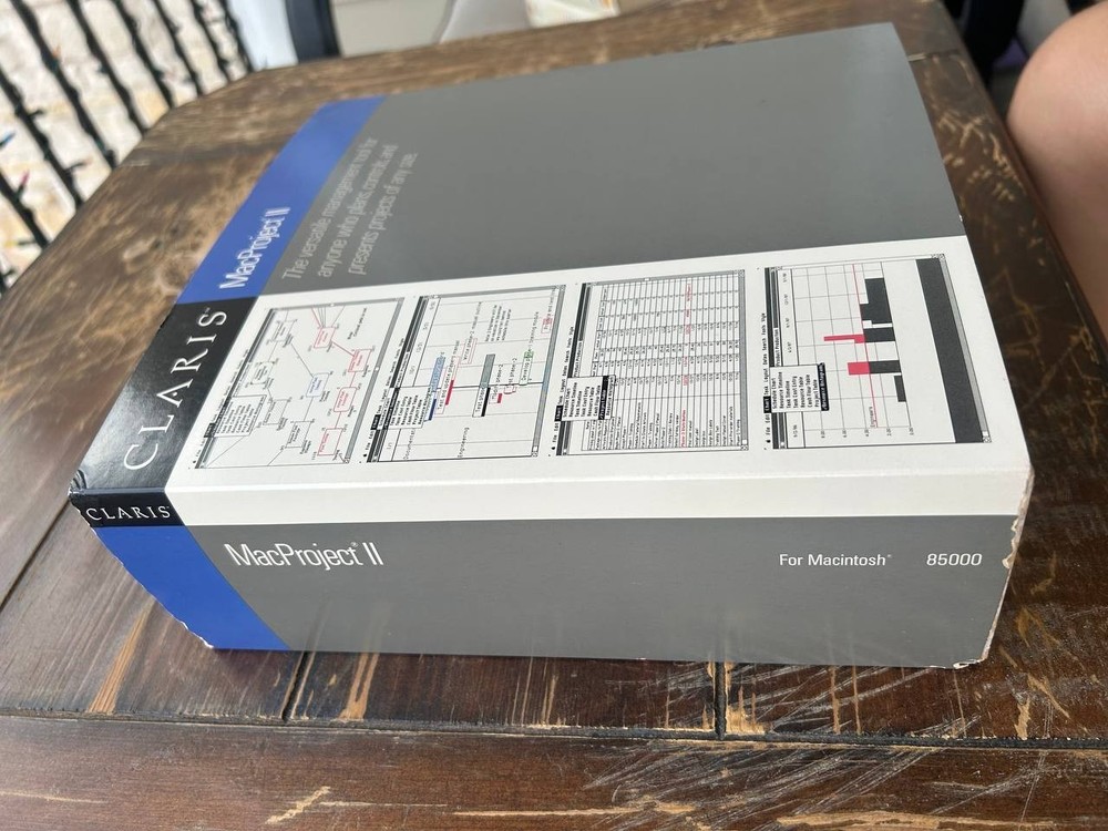 Claris MacProject II Boxed Software Disks Manuals Vintage