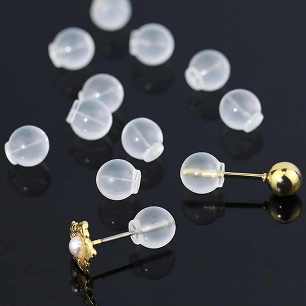 Comfortable & Secure Earring Backs in 30 Pack - Perfect for Sensitive Ears