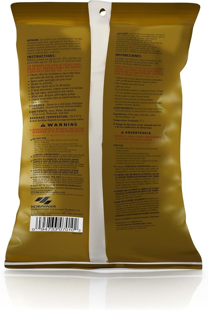 Compact 10 Count Hand Warmer Value Pack - Easy Activation for Anywhere Heat