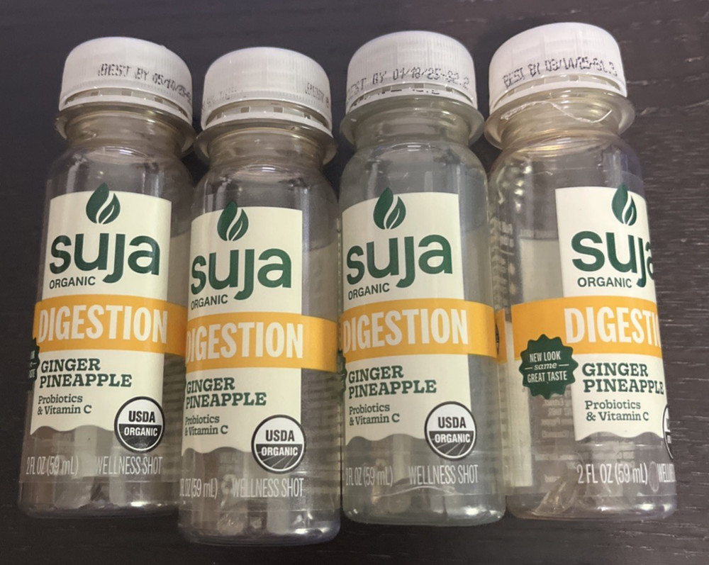 8 Suja - Digestion - Ginger Pineapple - Empty Bottle - 2 oz - Plastic