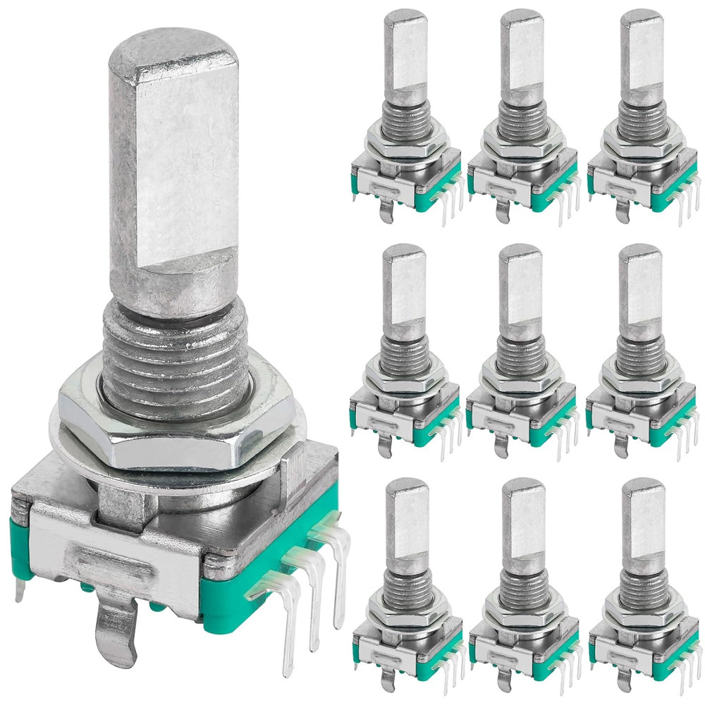 10 Pcs EC11 Rotary Encoder Dode Switch Audio Digital Potentiometer with Switch -