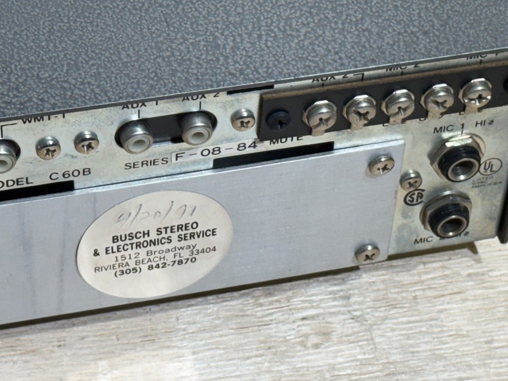 Vintage Bogen C-60B Solid State Power Amp | Unit Powers-On | Unit Sold AS-IS