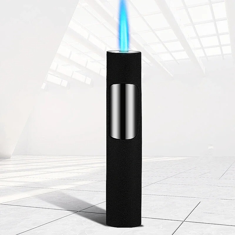 Cigarette Lighter Torch Flame Cigar Glowing Dark Jet Windproof Refillable Butane
