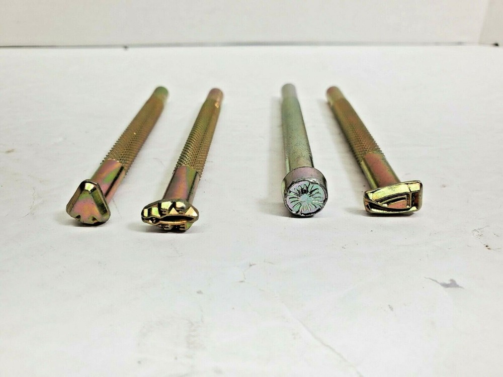Lot of 4 Basic Tool Leather Stamps