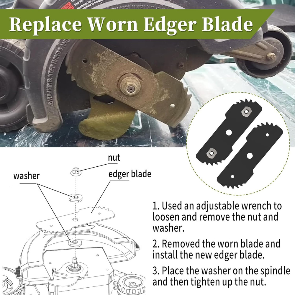 EB-007 7-1/2" Edge Hog Heavy-Duty Edger Replacement Blade Compatibles with Black