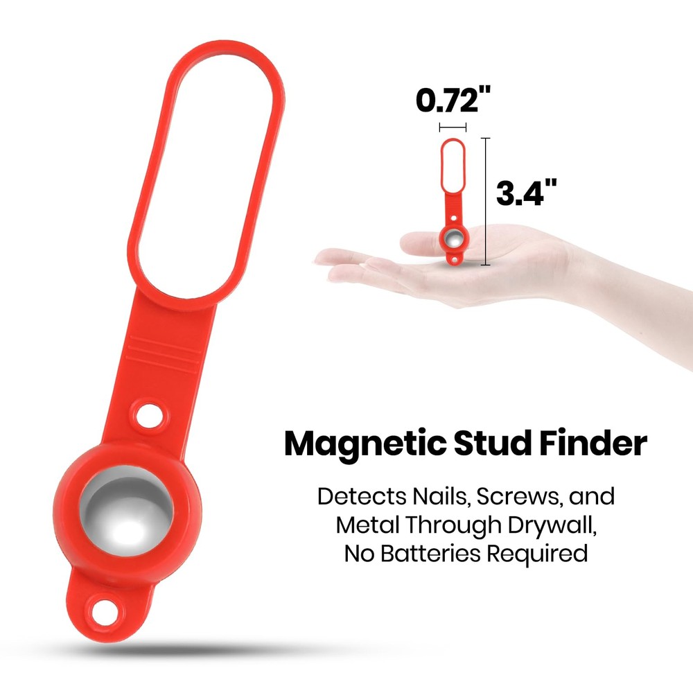 (2-Pack) Magnetic Stud Finder - 27 lbs of Pull Power Stud Ball, Detects Nails...