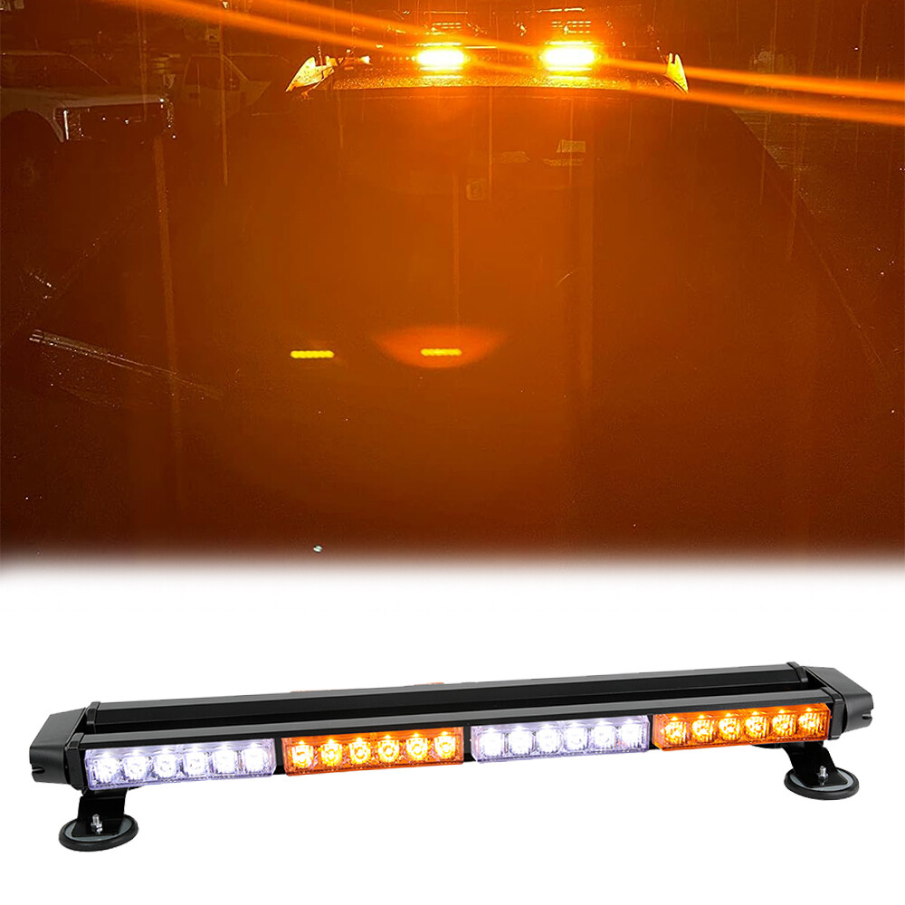 For Dodge Ram 1500 LED Strobe Light Bar Double Side Traffic Advisor Amber White