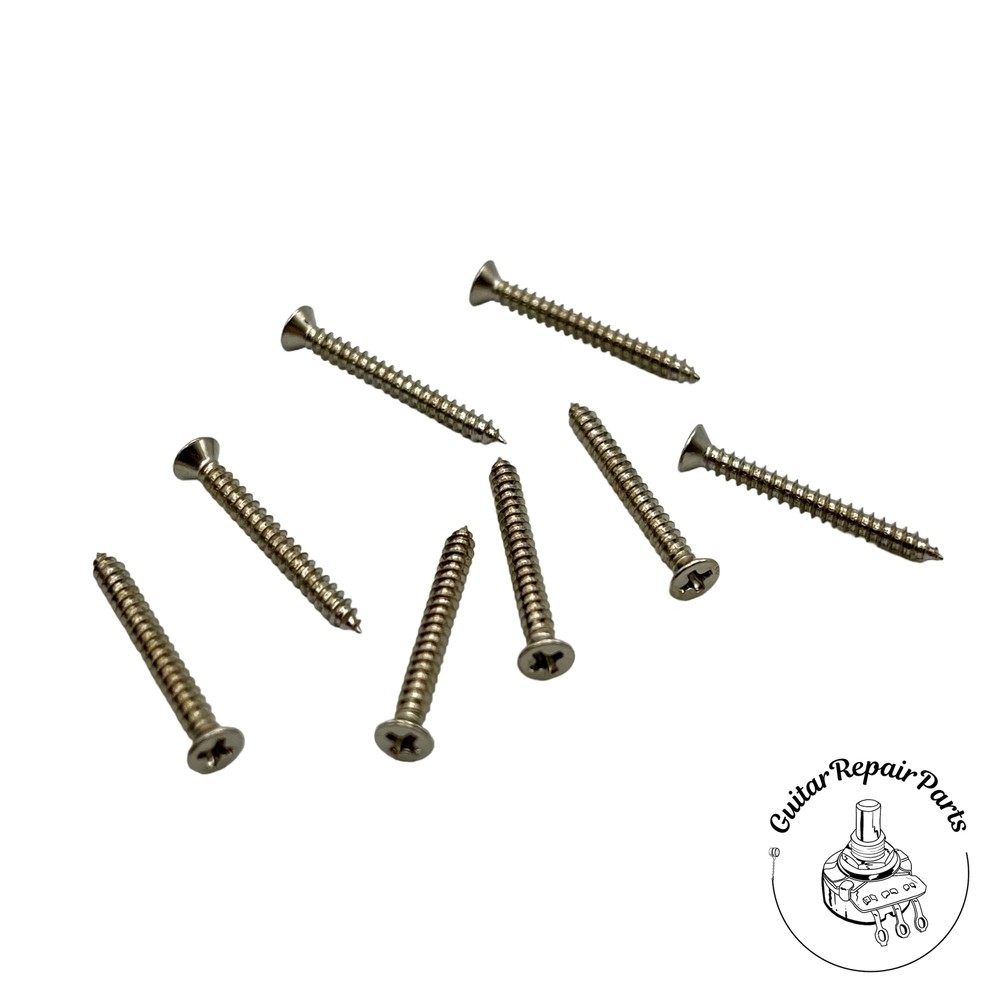 Humbucker Pickup Mounting Ring Screws, Long, #2 x 3/4" Countersunk (8 pcs) -