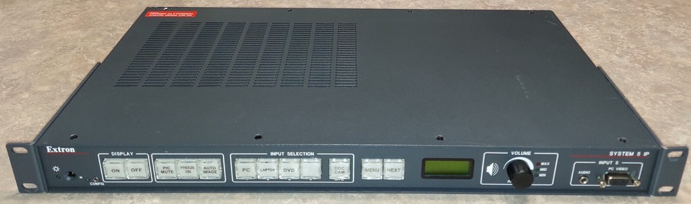 EXTRON System 5 IP 5-Input AV Switcher w/ Power Supply - Verified Working