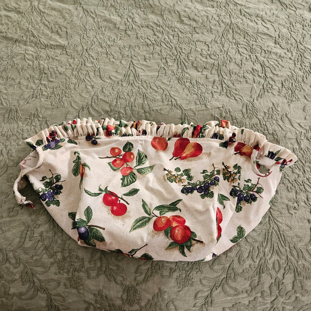 Longaberger Fruit Fabric Liner Insert Double Handle