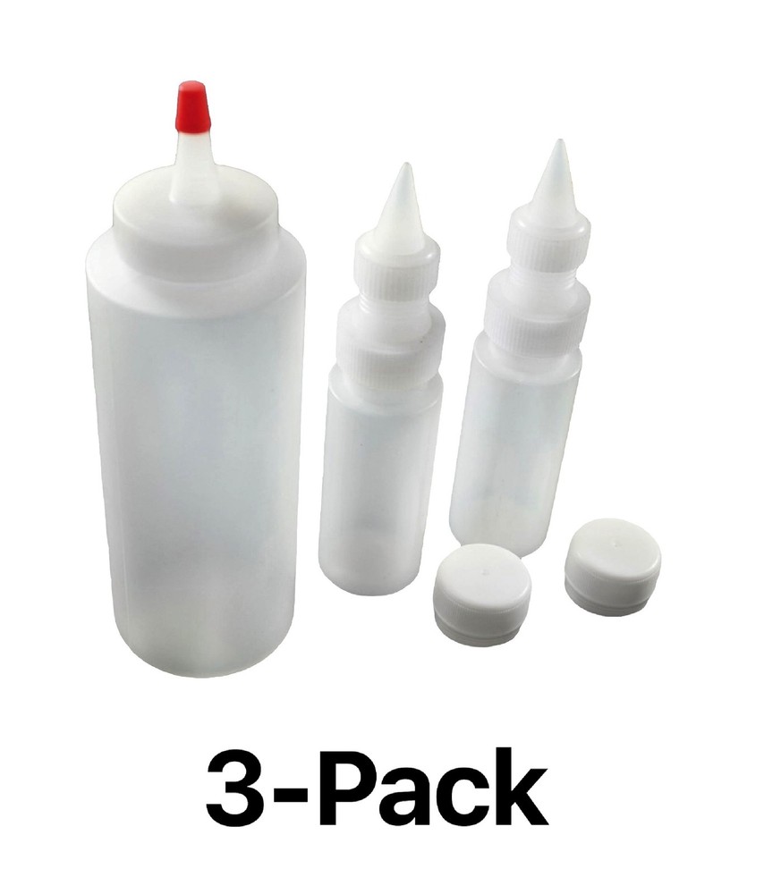 Fox Run Set of 3 Plastic Icing Bottles (3-Pack)