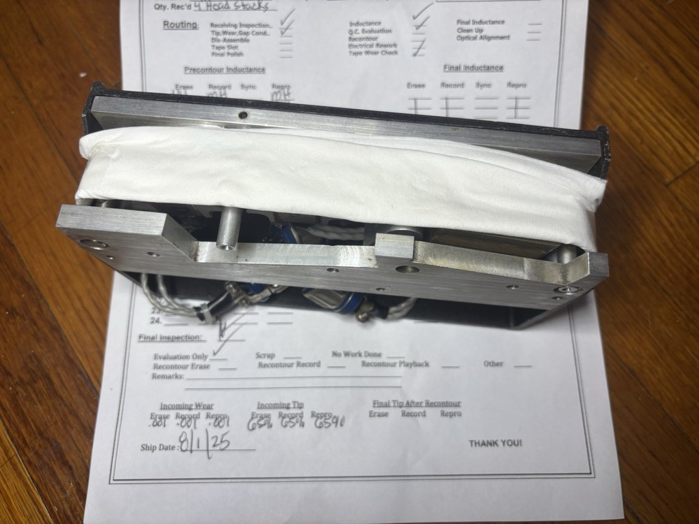 Scully 280b 1/4” 2 Track - With Head Report