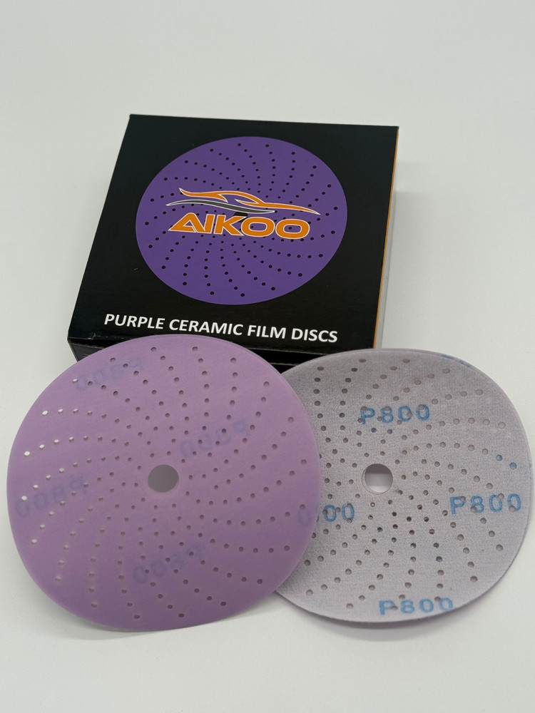 AIKOO 6" Hook & Loop Ceramic Multi-hole Sanding Discs Orbital DA Sanders Paper
