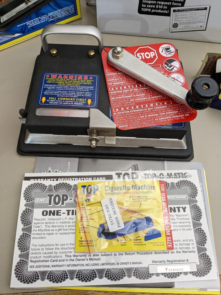 EXTRAS! Top-O-Matic Cigarette Rolling Machines !Charity!