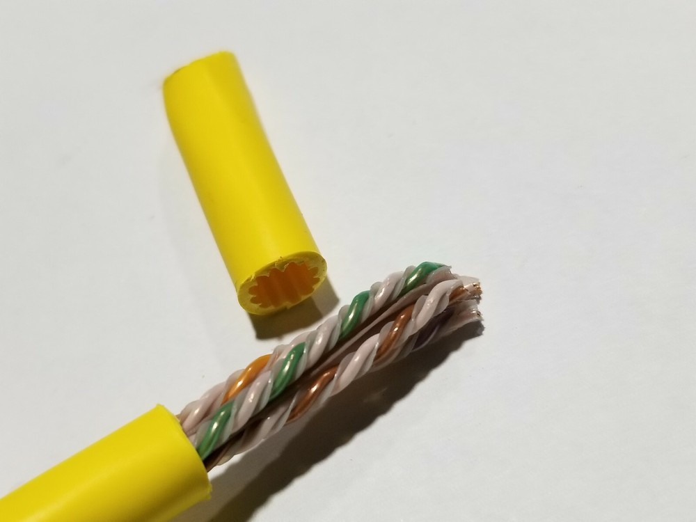 Commscope CS44P Cat6A U/UTP Network Ethernet 10G 10Gig Cable Plenum Yellow /50ft