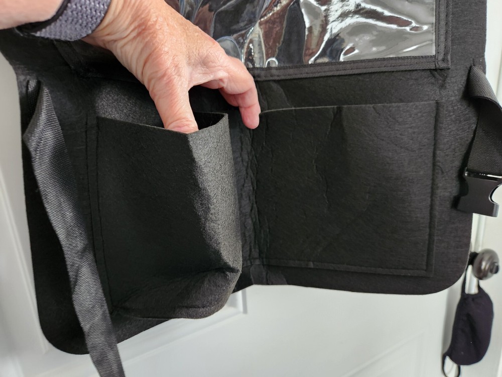 Auto Basics Back Seat Organizer w Multi-Pockets for Tablets, Bottles & Stuff NIB
