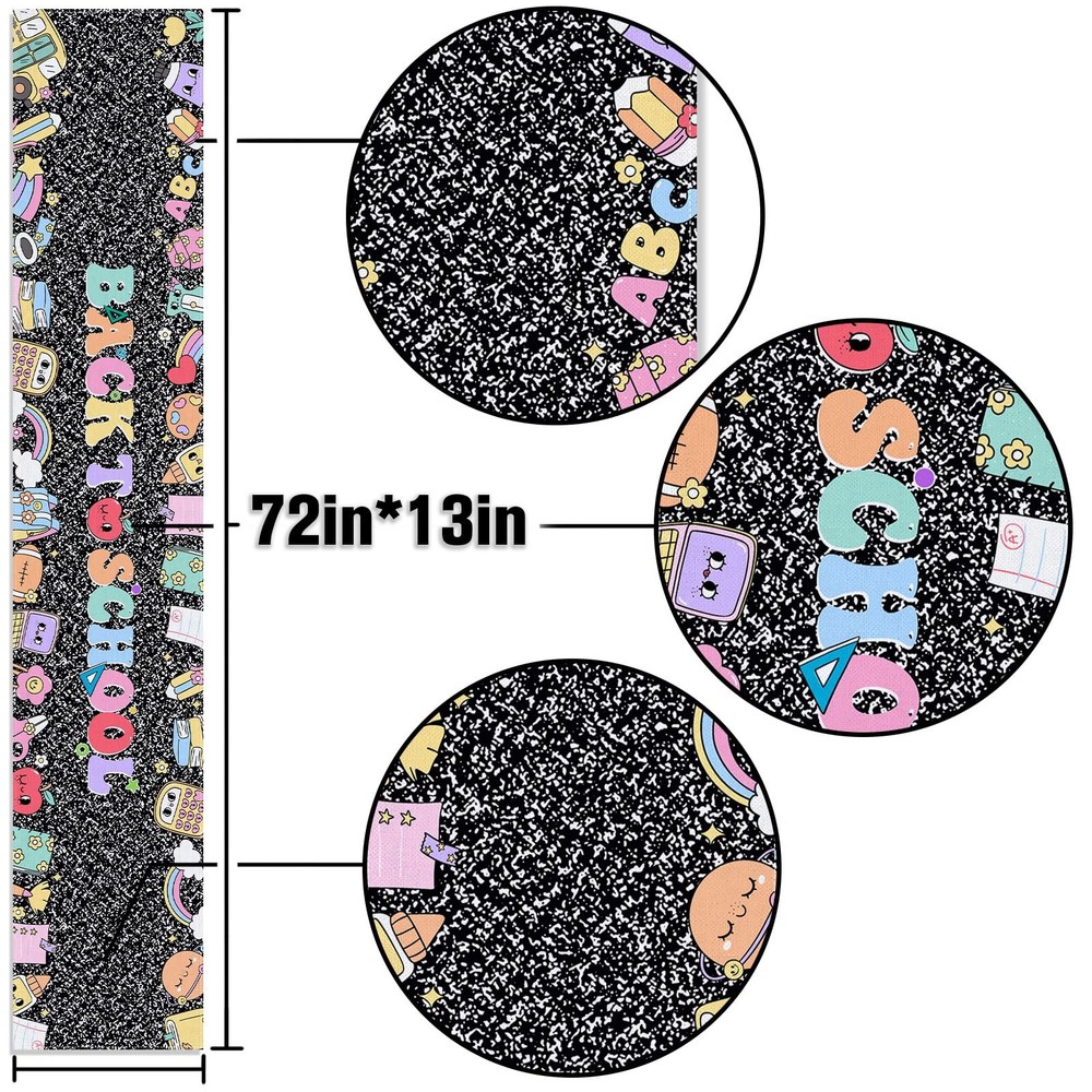 Back To School Table Runner Composition Notebook Design Party Decoration