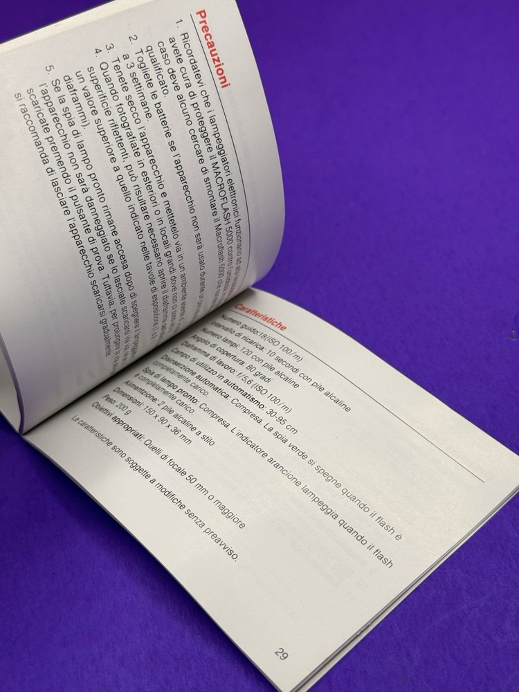 Vivitar Macroflash 5000 Booklet Instructions 1989