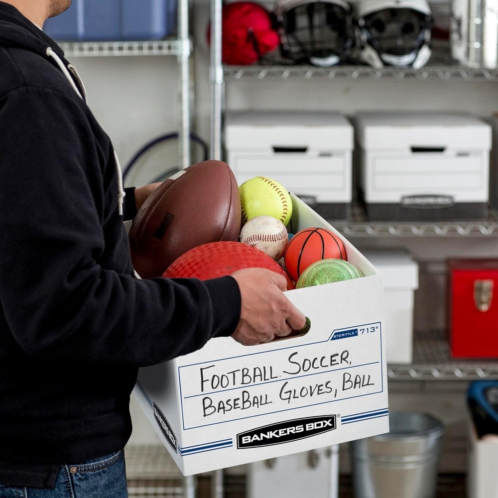 12 Pack Standard Duty File Storage Boxes Standard Assembly Removable Lid