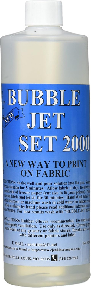 BUBBLE_MAKER Bubble Jet Set 2000 16oz for Printing Fabric with Inkjet Printer