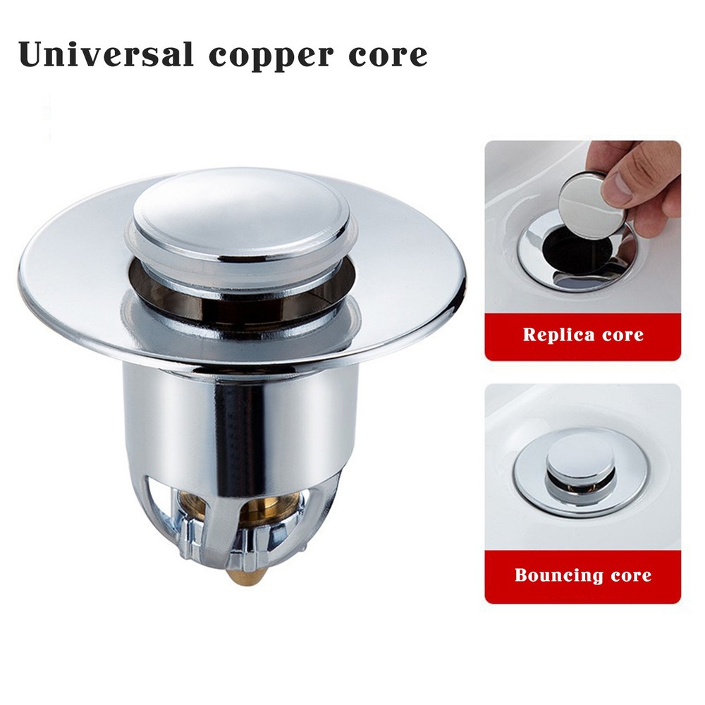 Sink Stopper Pop Up Sink Drain Strainer Filter Plug Wash Basin Core Bounce