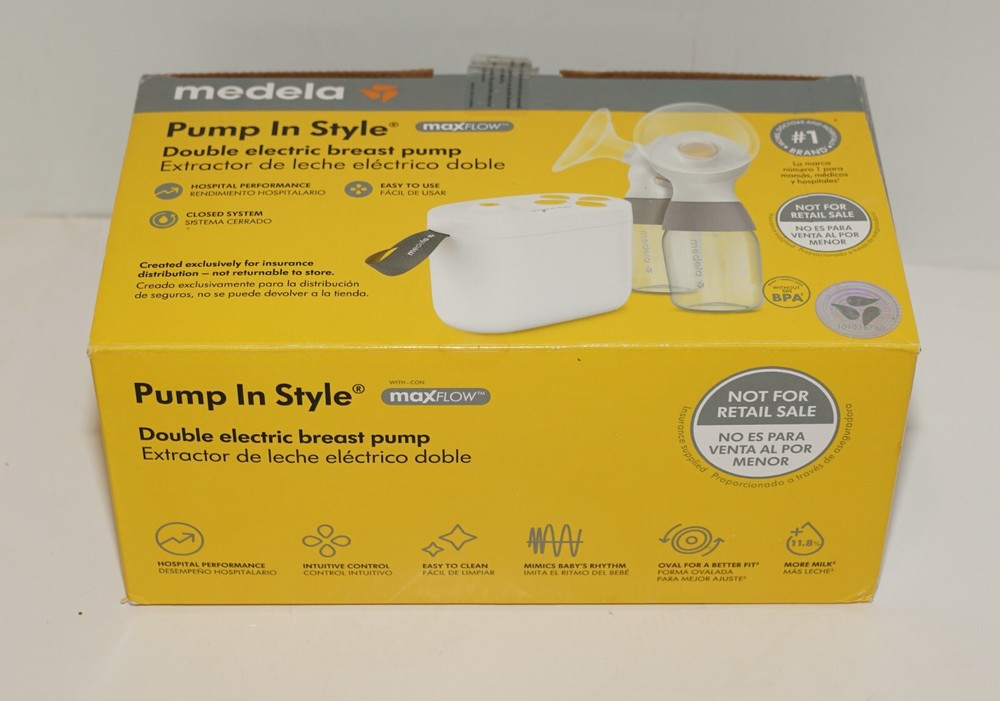 MEDELA PUMP IN STYLE MAXFLOW DOUBLE PORTABLE ELECTRIC BREAST PUMP CLOSED SYSTEM